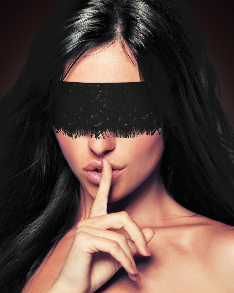 Ouch! Mystere Lace Mask Black