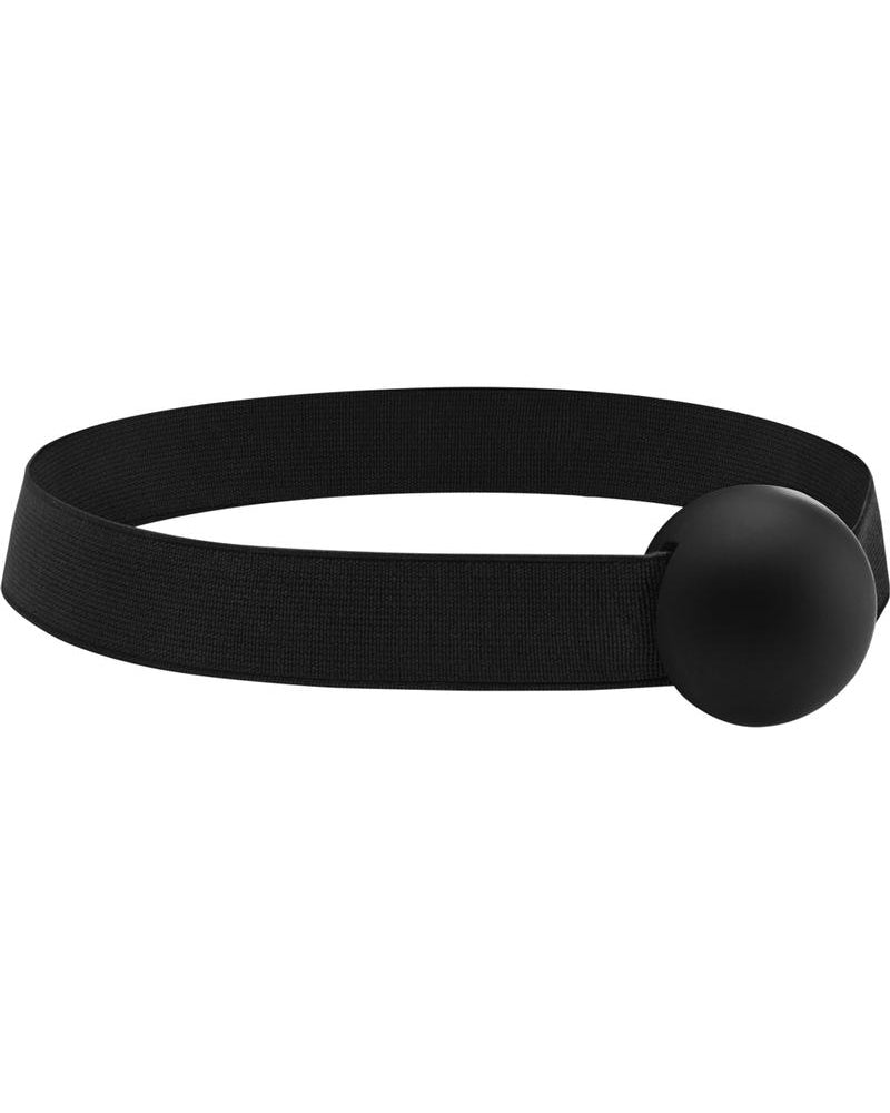 Mordaza elástica con correa extensible negra Ouch