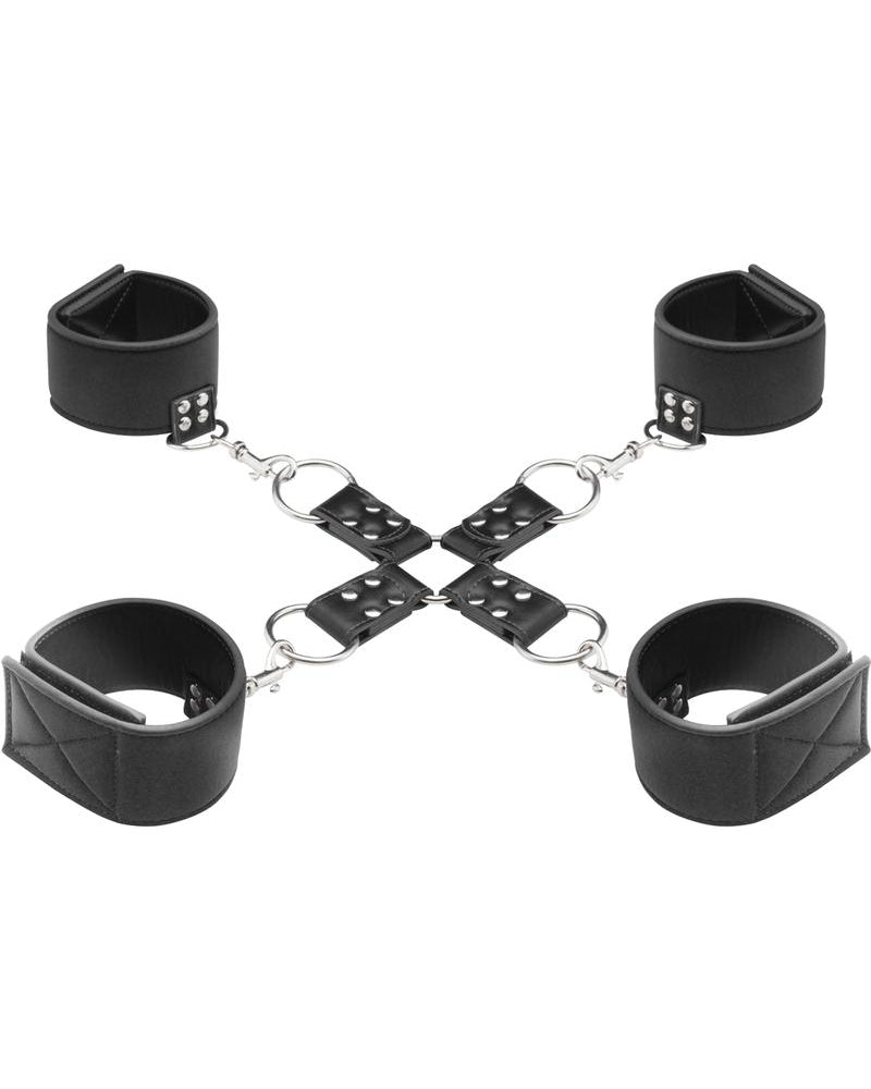 ¡Ay! Corbata reversible de cuero negra