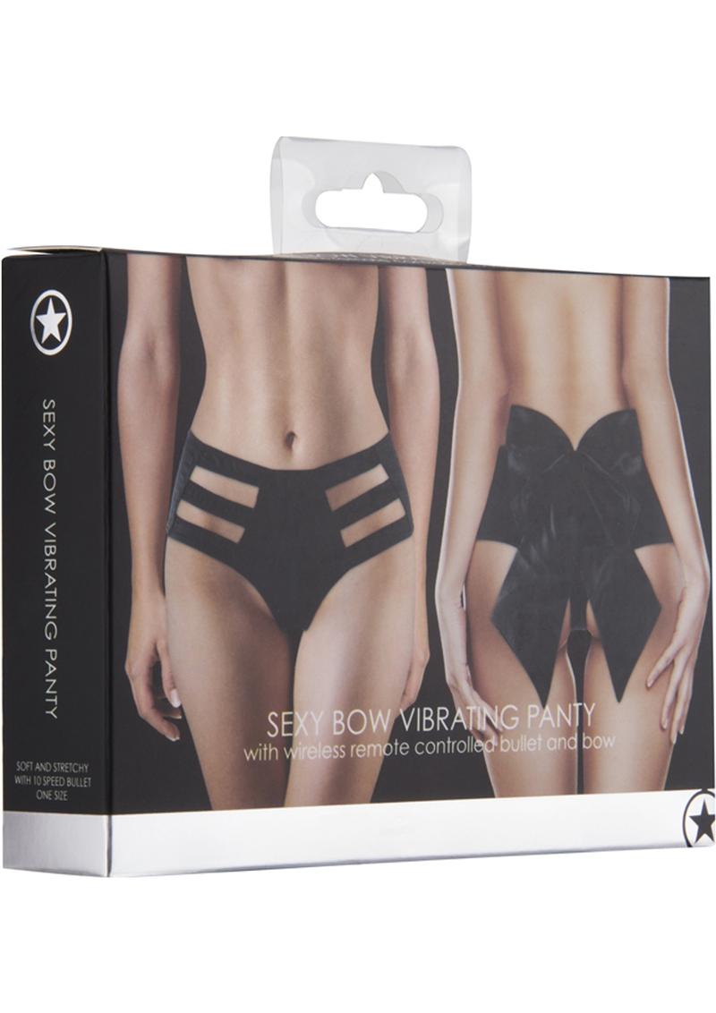 Braguita vibradora sexy Ouch con lazo y bala con control remoto inalámbrico, resistente al agua, color negro