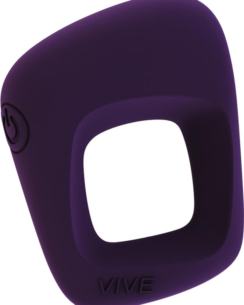 Vive Senca Silicone USB Rechargeable Cockring Waterproof Purple