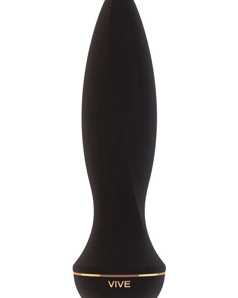 Vive Aki Silicone USB Rechargeable Anal Plug Waterproof Black