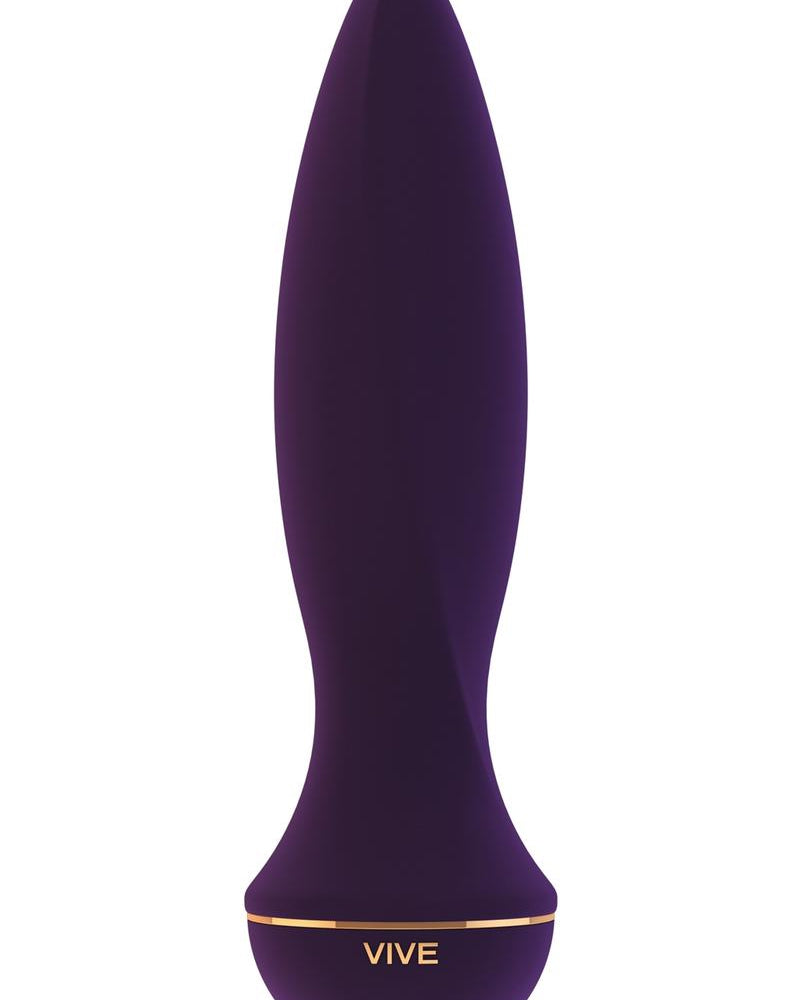 Vive Aki Silicone USB Rechargeable Anal Plug Waterproof Purple