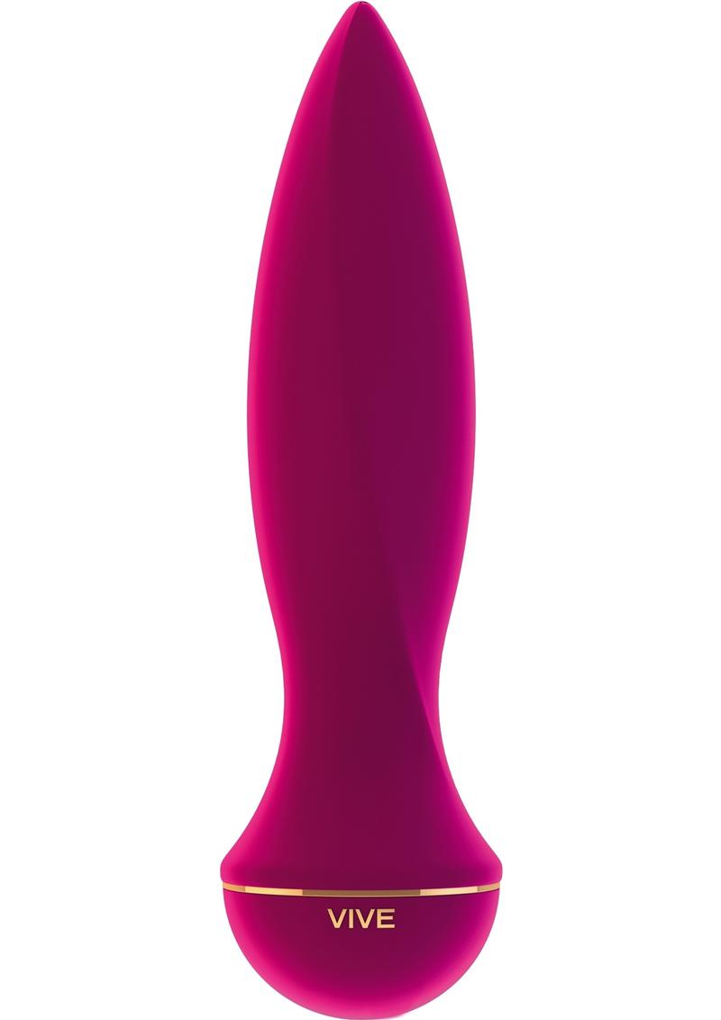 Vive Aki Silicone USB Rechargeable Anal Plug Waterproof Pink