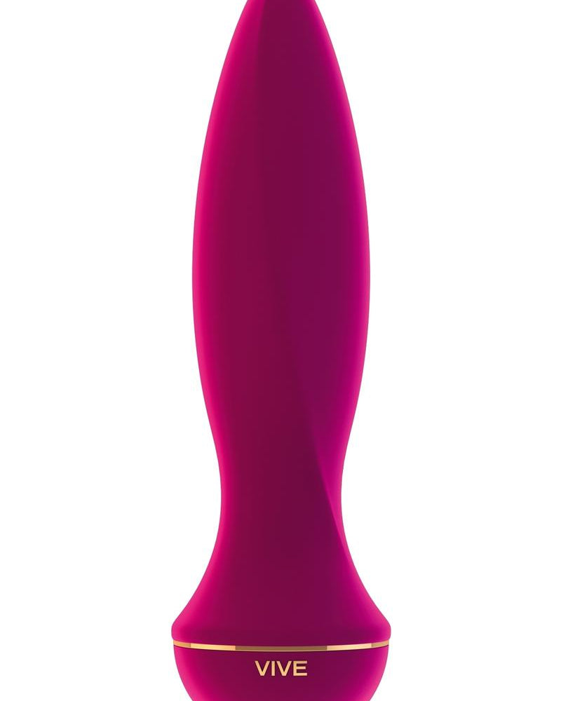 Vive Aki Silicone USB Rechargeable Anal Plug Waterproof Pink