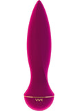 Vive Aki Silicone USB Rechargeable Anal Plug Waterproof Pink