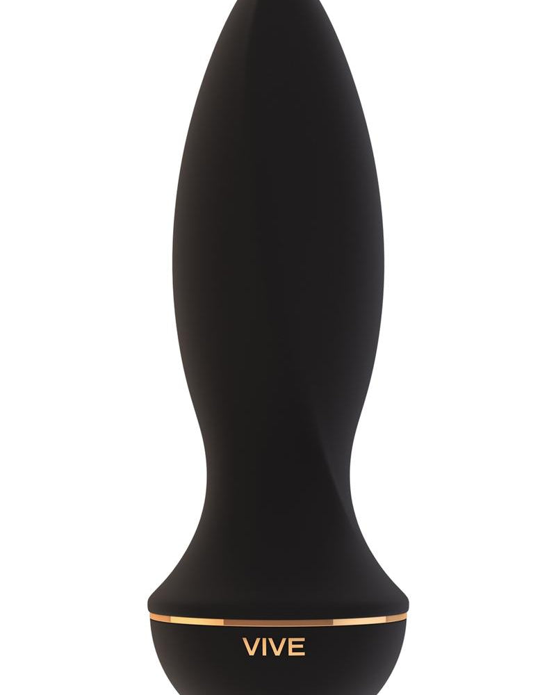 Vive Zesiro Silicone USB Rechargeable Anal Plug Waterproof Black