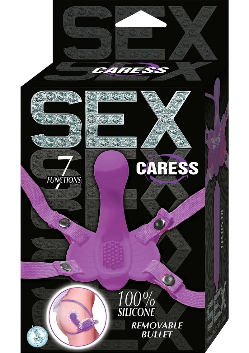 Bala de silicona Sex Caress resistente al agua, color morado, 4 pulgadas