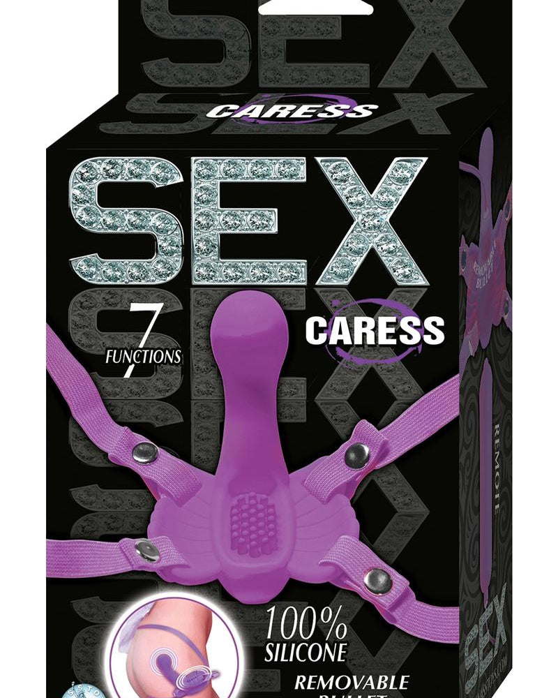 Sex Caress Silicone Bullet Waterproof Purple 4 Inch
