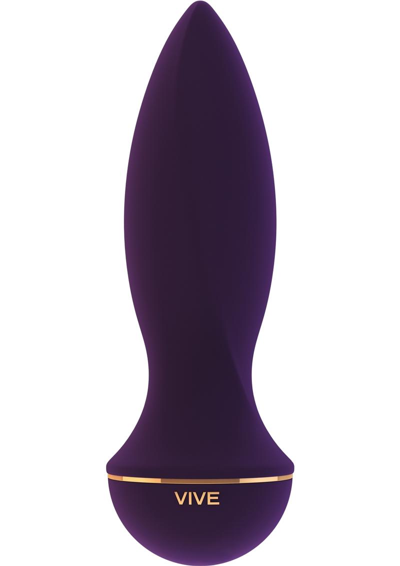 Vive Zesiro Silicone USB Rechargeable Anal Plug Waterproof Purple