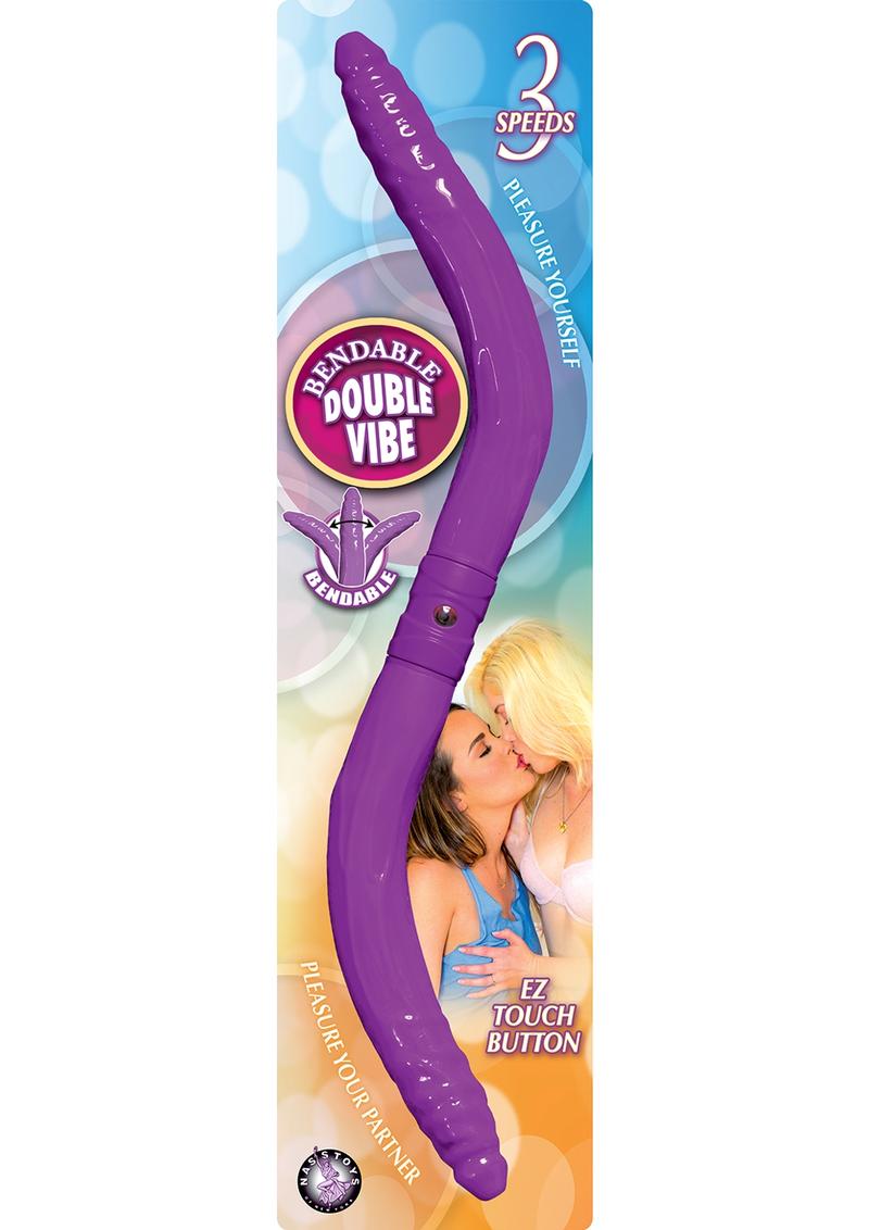 Dong vibrador doble flexible morado