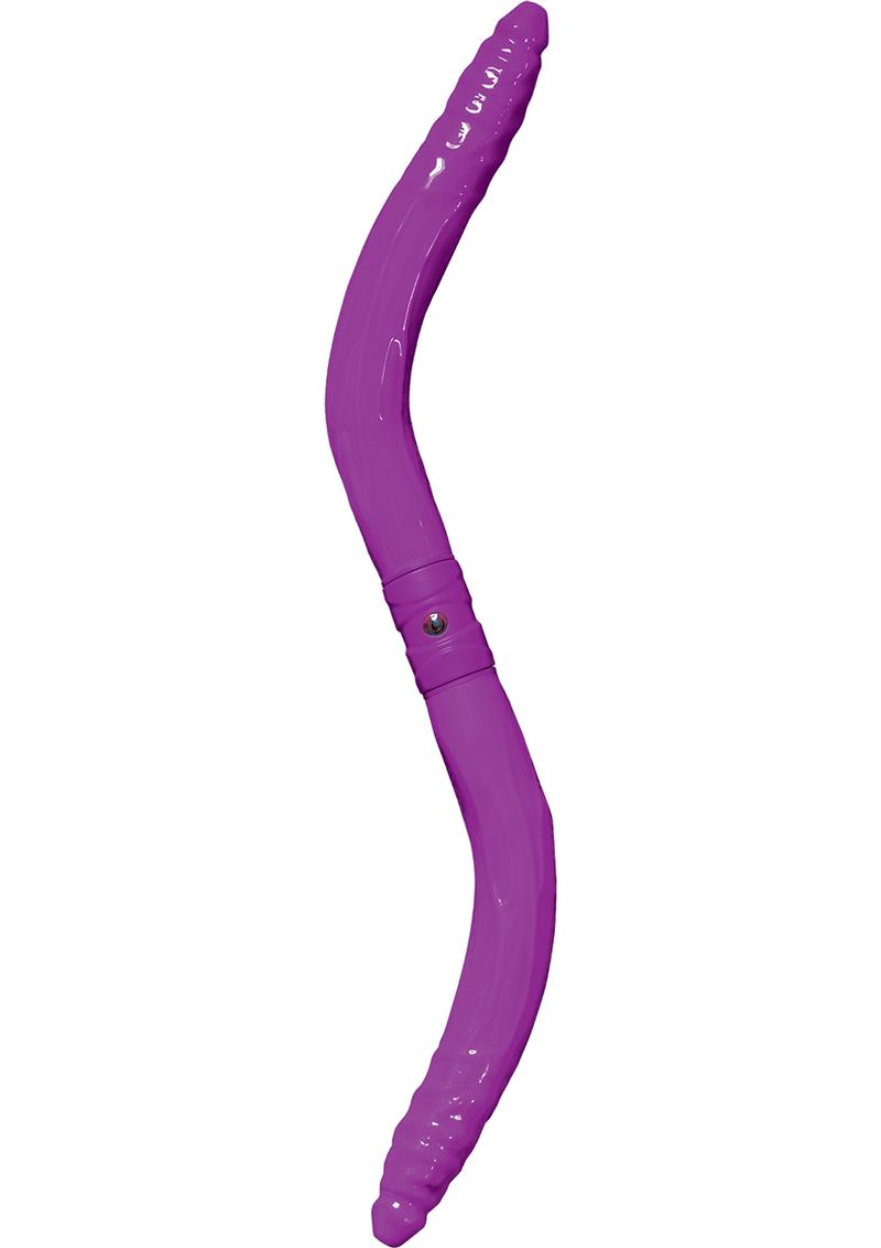 Dong vibrador doble flexible morado