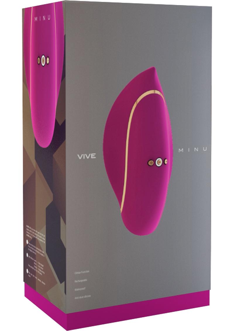 Vive Minu Vibrador de silicona recargable por USB resistente al agua rosa