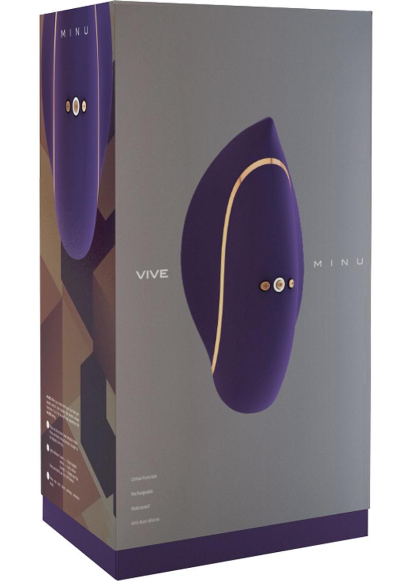 Vive Minu Silicone USB Rechargeable Lay-On Vibrator Waterproof Purple