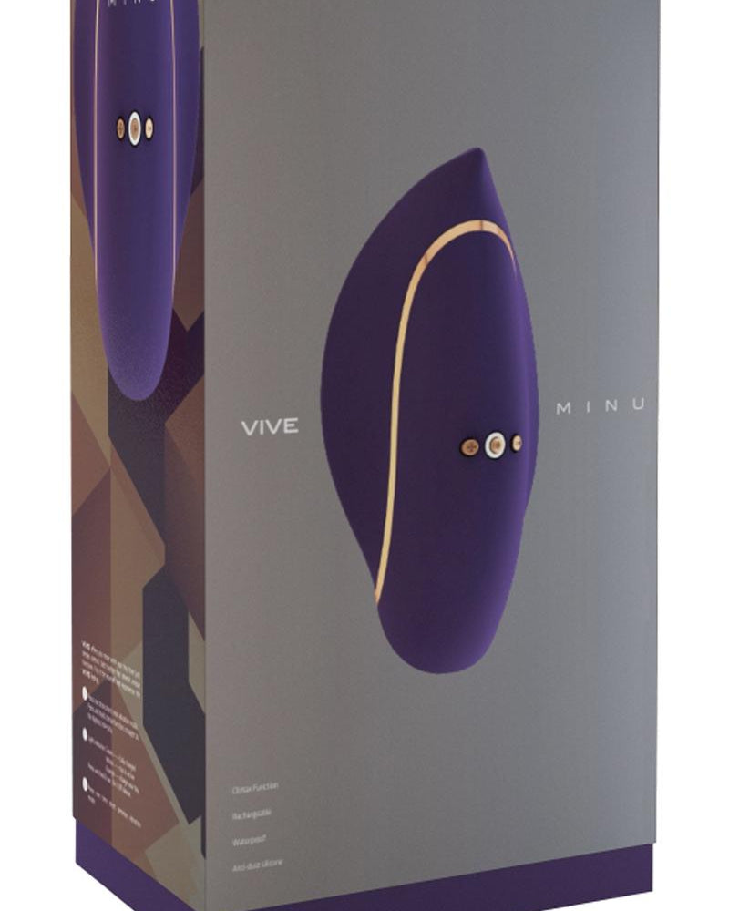 Vibrador de silicona recargable por USB Vive Minu resistente al agua y color morado