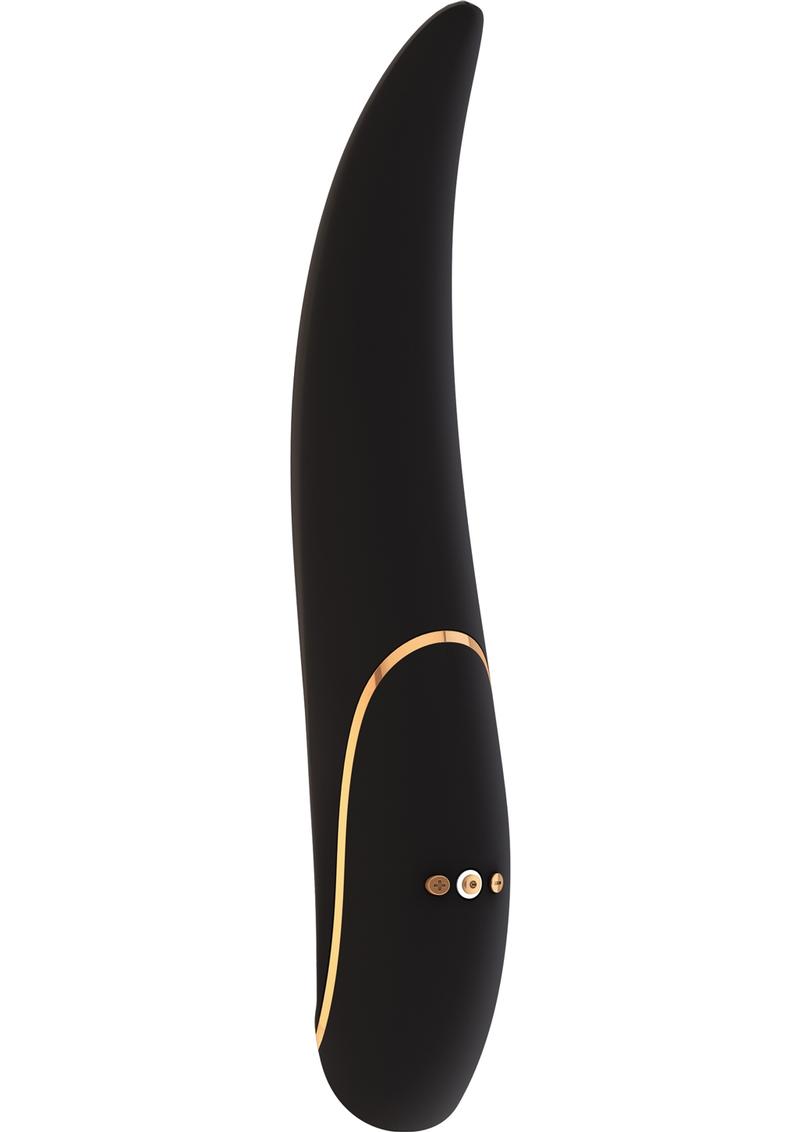 Vibrador de silicona recargable por USB Vive Aviva, resistente al agua, color negro