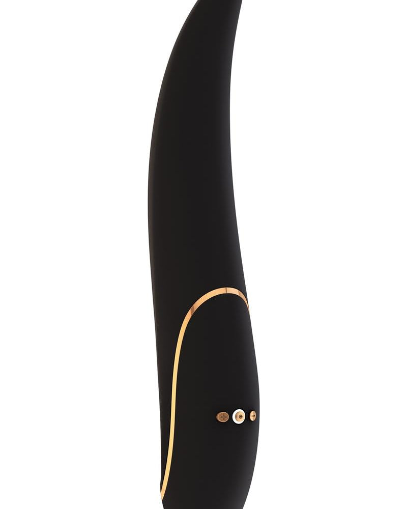 Vibrador de silicona recargable por USB Vive Aviva, resistente al agua, color negro