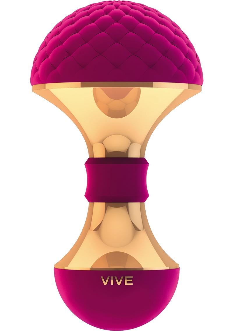 Vive Enoki Silicone USB Rechargeable Massager Waterproof Pink