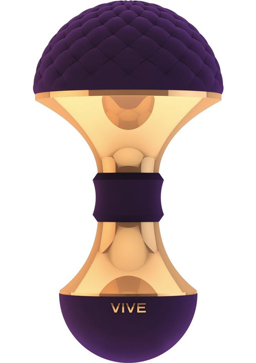 Vive Enoki Silicone USB Rechargeable Massager Waterproof Purple