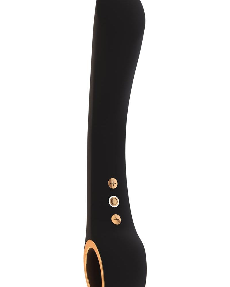 Vibrador de silicona recargable por USB Vive Ombra, resistente al agua, color negro