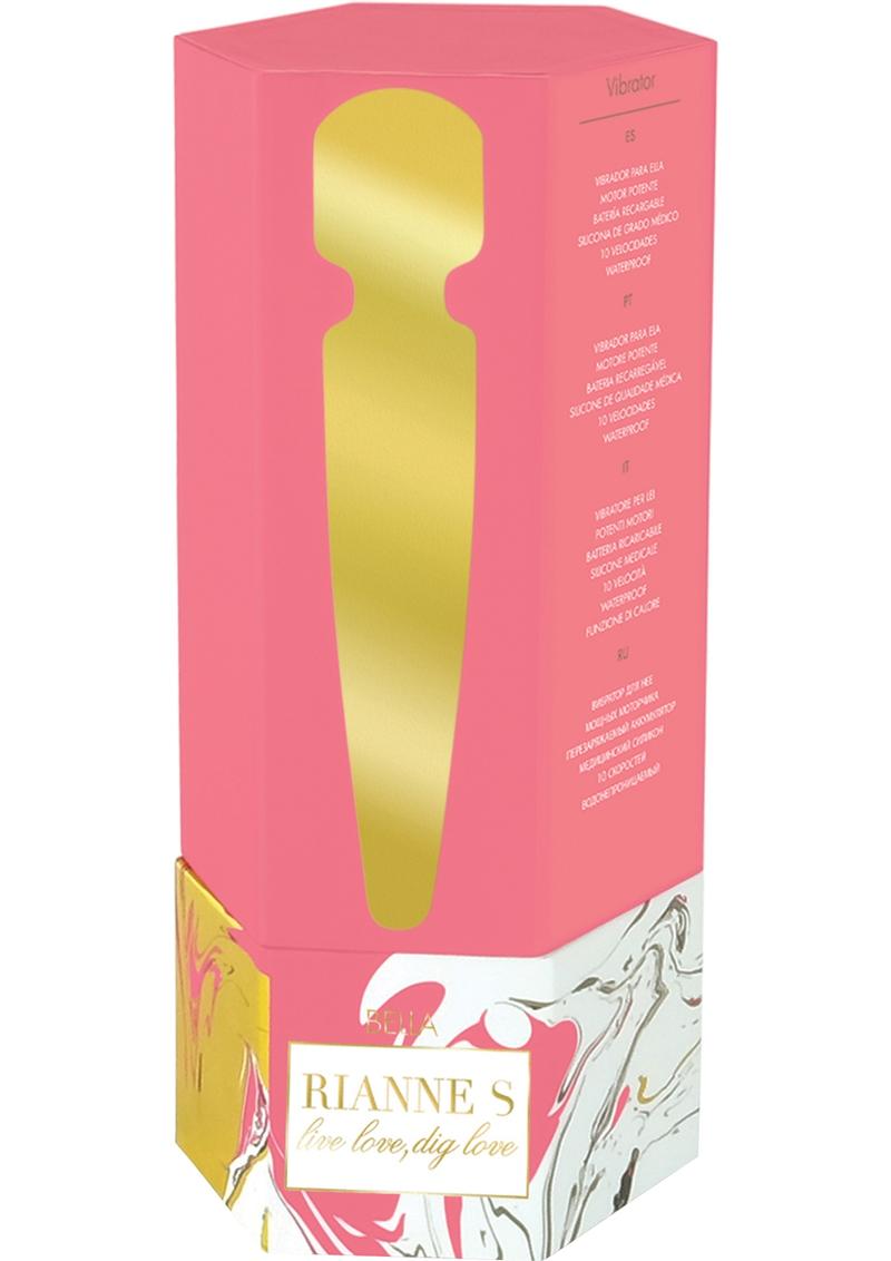 Rianne S Bella Mini Wand USB Rechargeable Silicone Vibrator Waterproof Coral