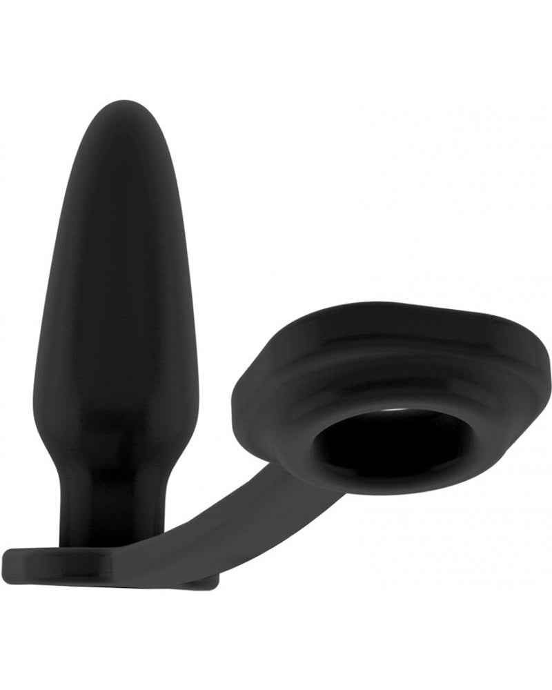 Sono No 1 Butt Plug With Cockring Flexible Silicone Black