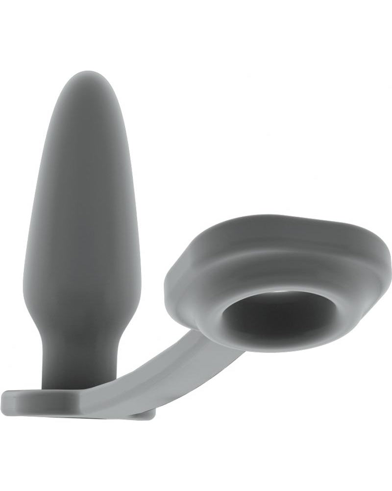 Sono No 1 Butt Plug With Cockring Flexible Silicone Grey