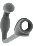 Sono No 2 Butt Plug With CockRing Felxible Silicone Waterproof Grey