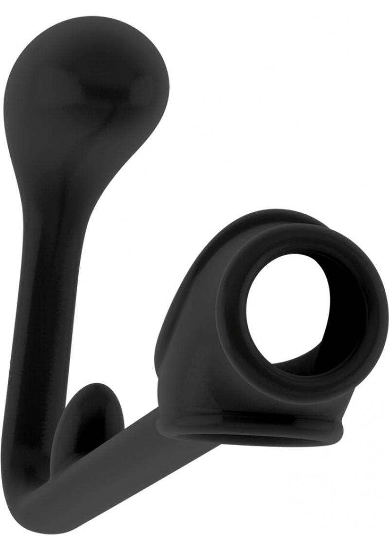 Sono No 3 Silicone Butt Plug With Cockring Waterproof Black