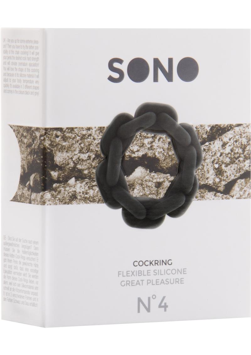 Anillo para el pene de silicona Sono No 4, color negro