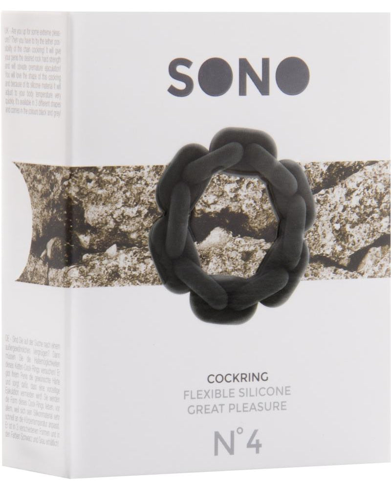 Sono No 4 Silicone Cockring Black