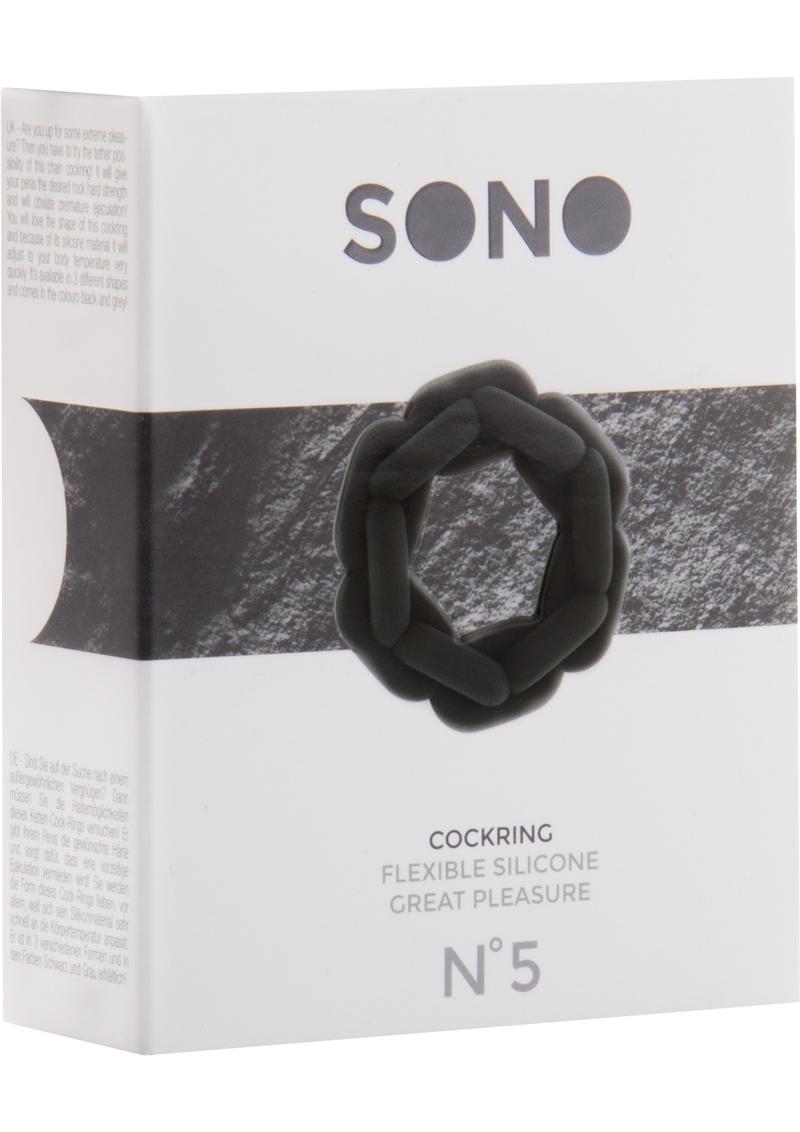 Anillo para el pene de silicona Sono No 5, color negro