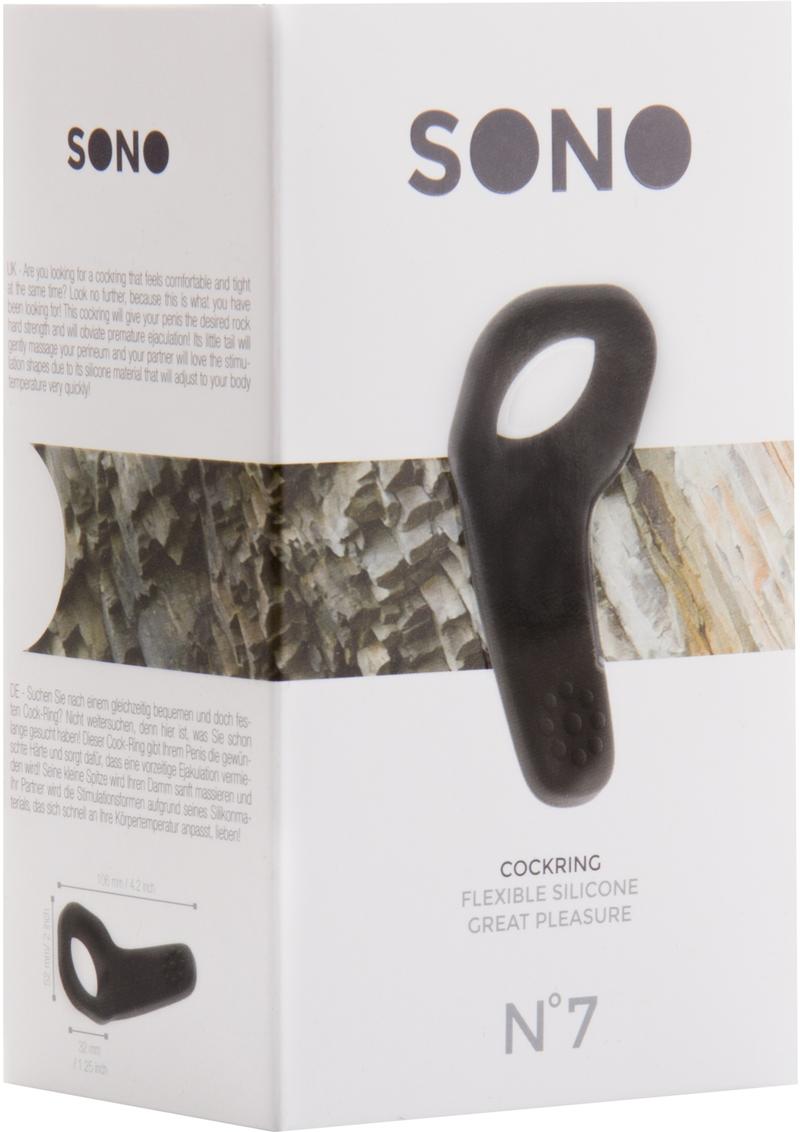 Anillo para el pene de silicona Sono No 7, color negro