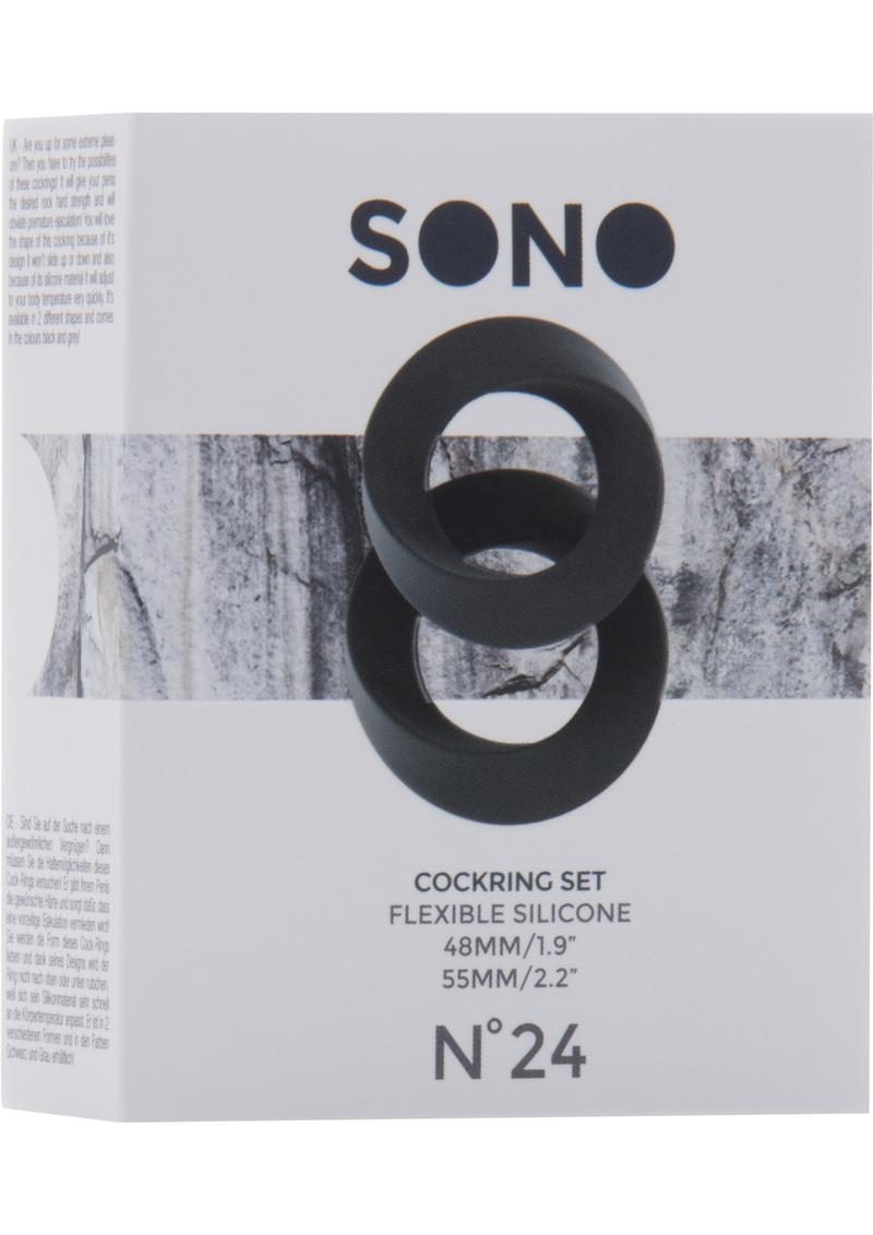 Sono No 24 Silicone Cock Ring Set Grey