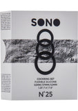 Sono No 25 Cockring Set Flexible Silicone Black