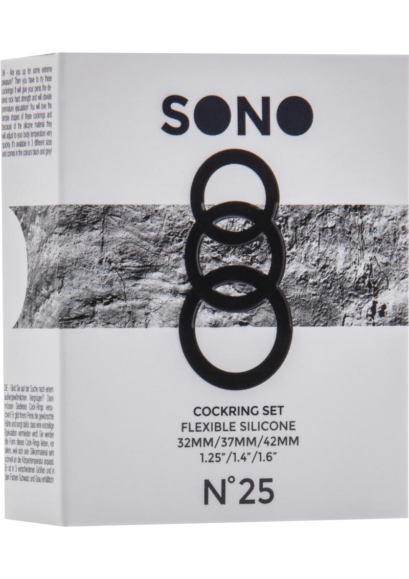 Anillo para el pene Sono No 25 de silicona flexible color gris