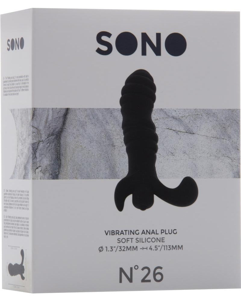 Sono No 26 Vibrating Anal Plug Silicone Waterproof Black