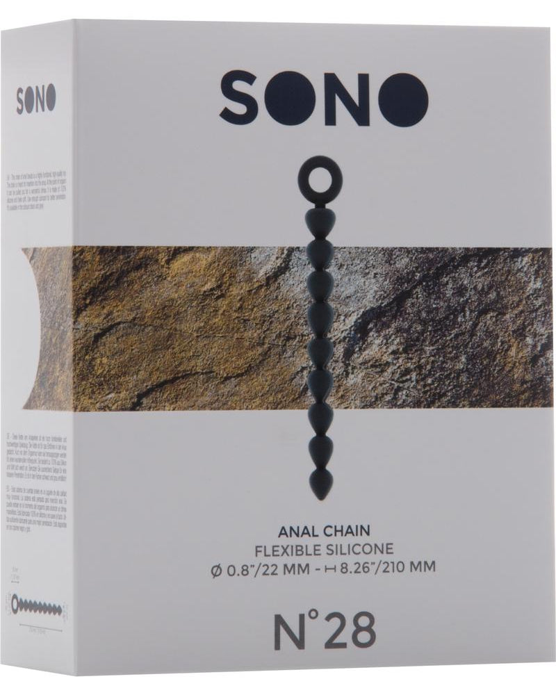 Sono No 28 Silicone Anal Chain Waterproof Grey