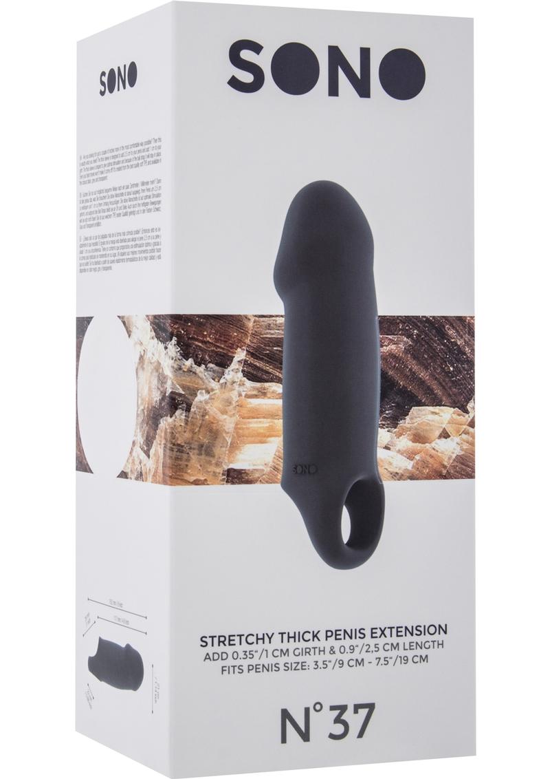 Extensión de pene elástica y gruesa Sono No 37, color gris