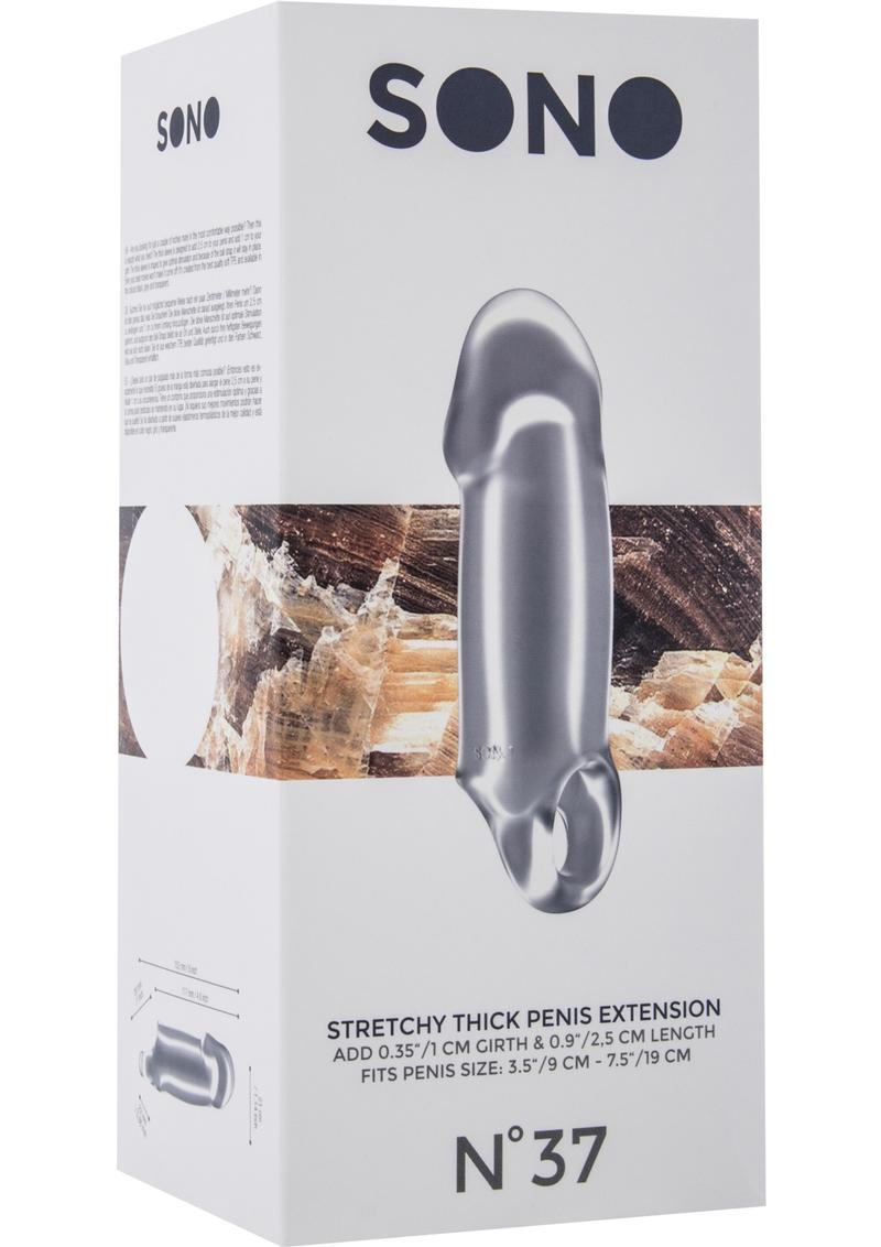 Extensión de pene elástica y gruesa Sono No 37 transparente