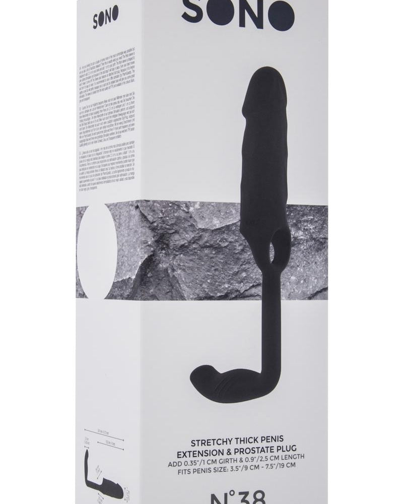 Sono No 38 Stretchy Penis Extension And Prostate Plug Black
