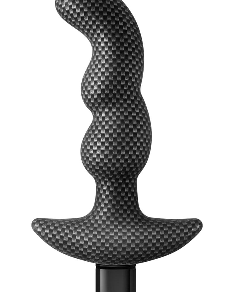 Spark Ignition Prv-02 Silicone Textured Prostate Massager Waterproof Black 5 Inch