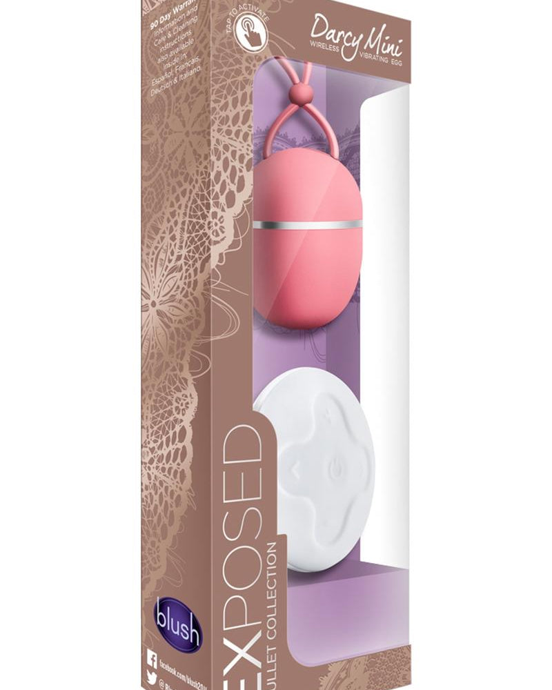 Colecciones de balas expuestas Dary Mini huevo vibrador inalámbrico recargable a prueba de agua rosa polvoriento