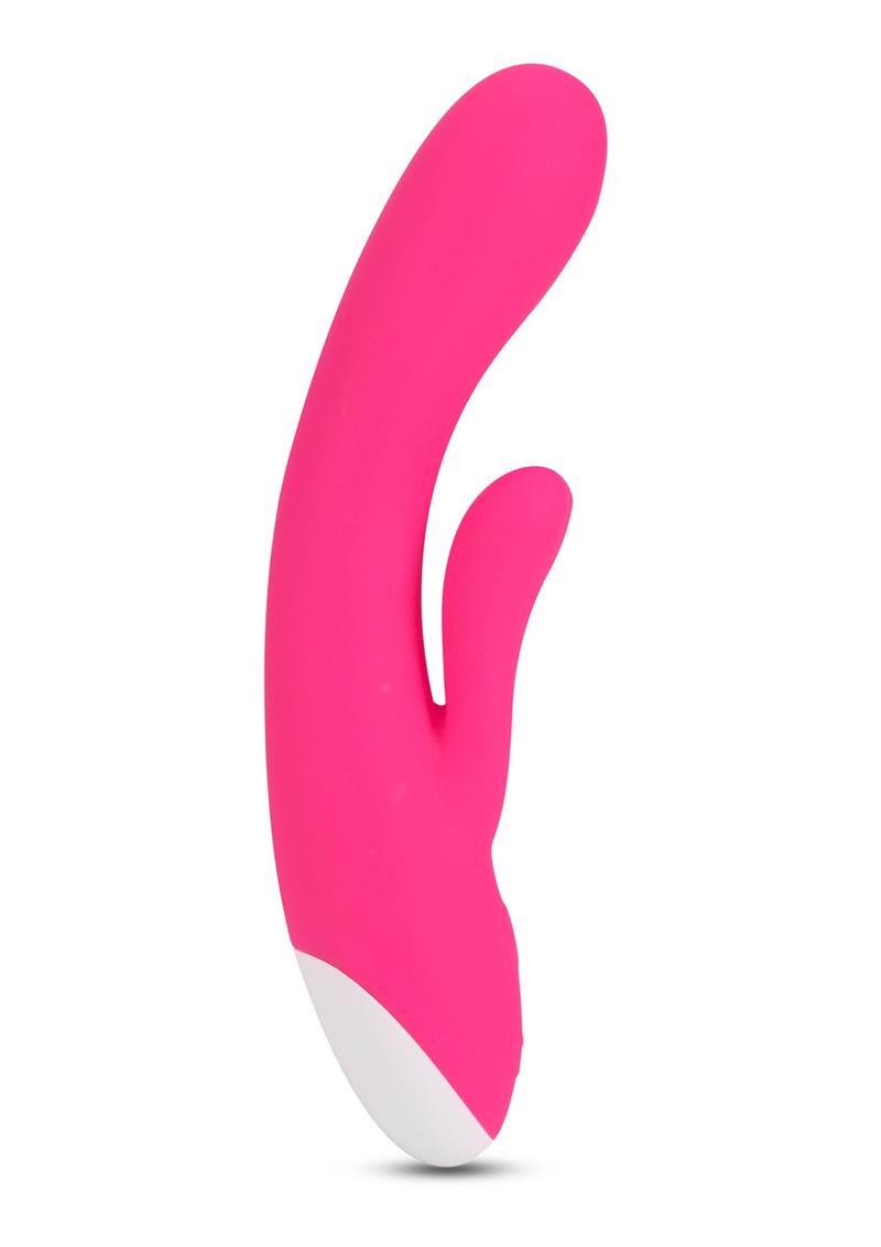 Hop Pleasure Bunnies Lola Bunny Silicone Waterproof Vibe Hot Pink 7 Inch