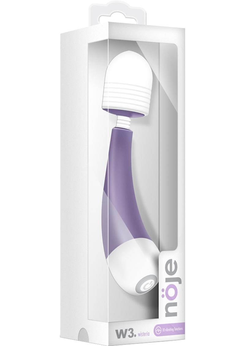 Mini masajeador Noje W3 de silicona recargable por USB, resistente al agua, color morado glicina
