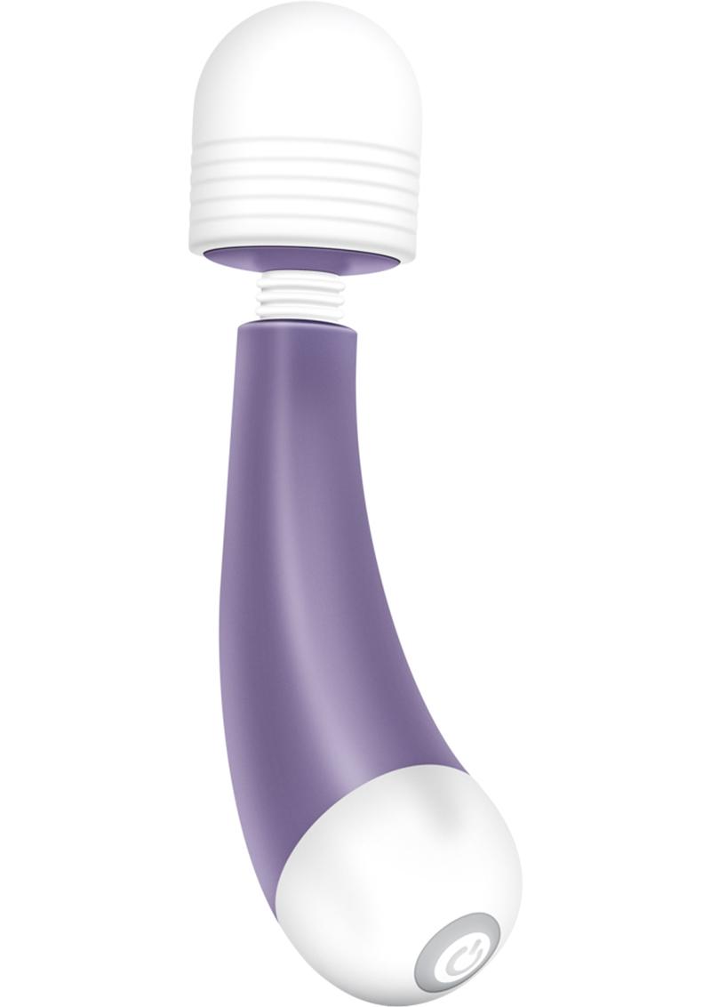 Mini masajeador Noje W3 de silicona recargable por USB, resistente al agua, color morado glicina