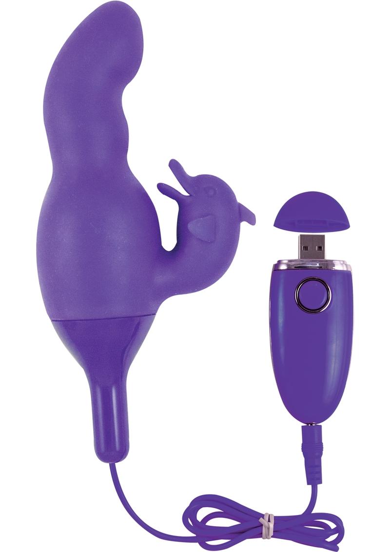 Delfín morado resistente al agua y recargable con ozono orgásmico