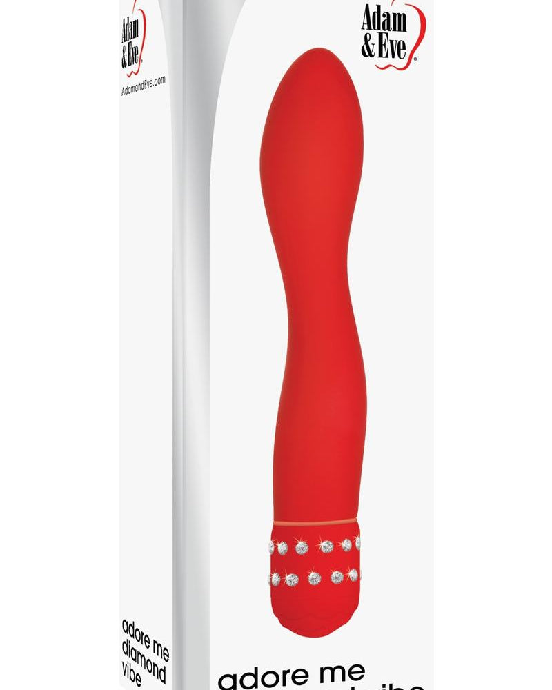 Adán y Eva - Vibrador Adore Me Diamond resistente al agua - Rojo