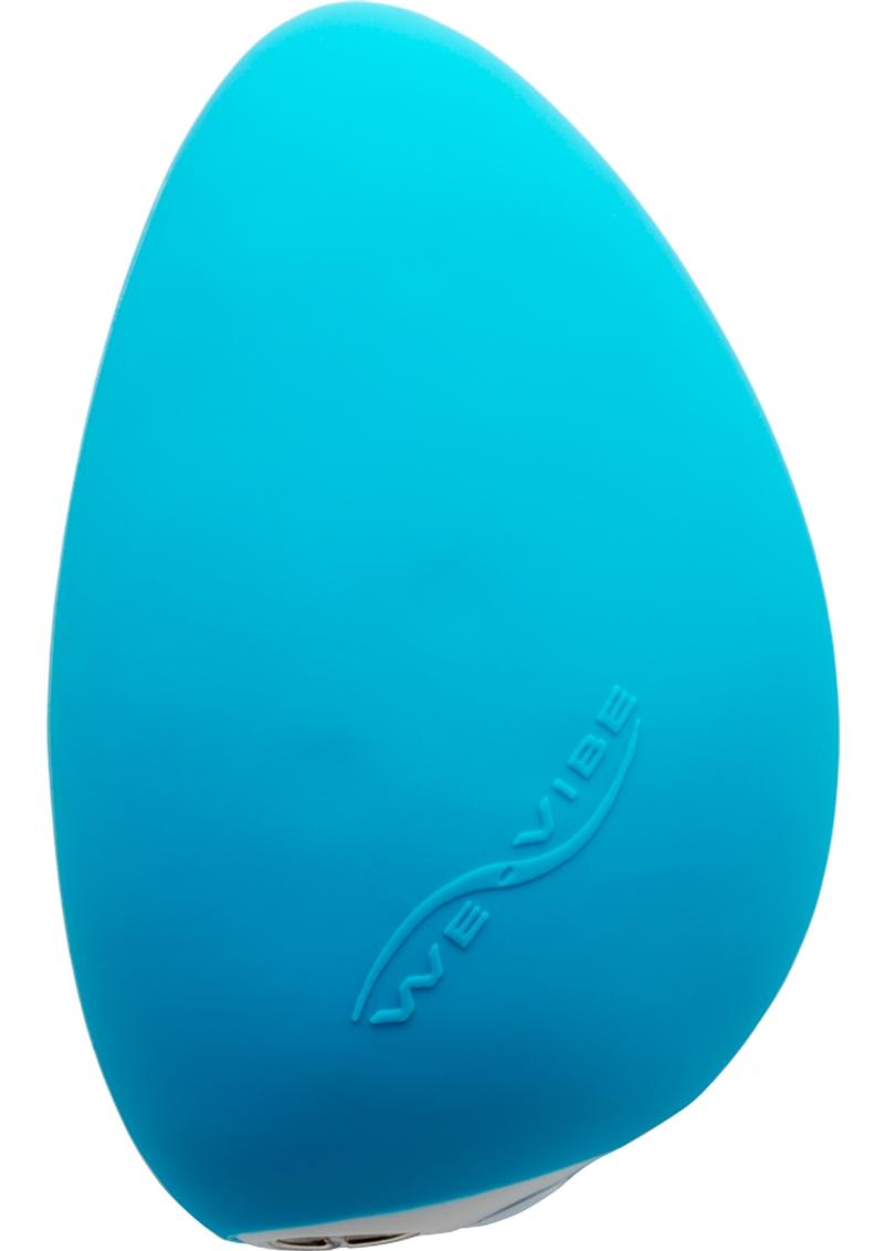 Vibrador recargable de silicona We-Vibe Wish con aplicación USB, resistente al agua, color azul