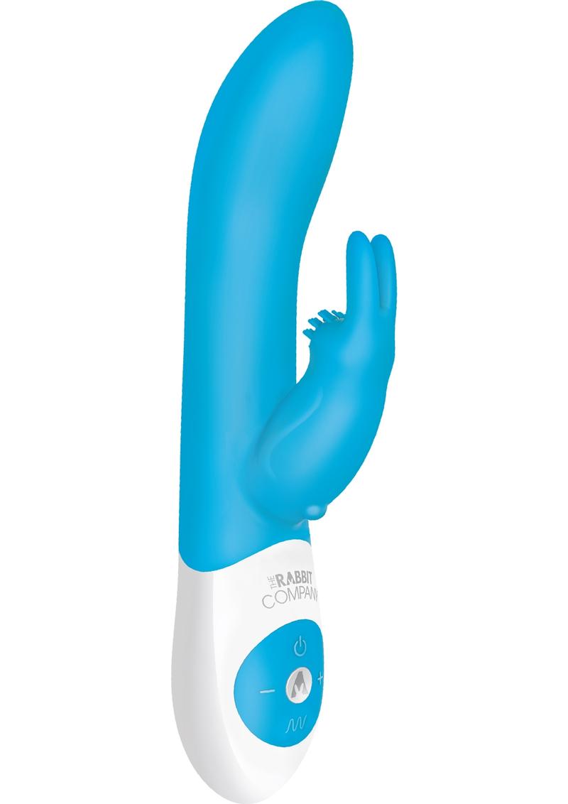 The Rabbit Company El clásico vibrador de silicona recargable por USB Rabbit XL Aqua